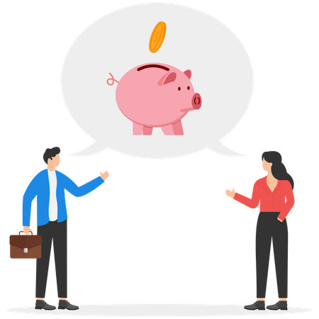 Les idées des gens d'affaires et des collègues  Illustration