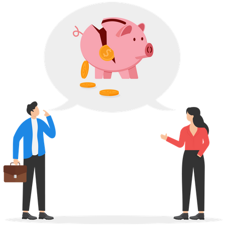 Les idées des gens d'affaires et des collègues ne sont pas les mêmes  Illustration