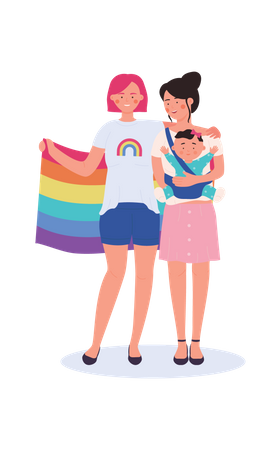 Lesbian Couple  Illustration