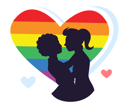 Lesbian couple  Illustration