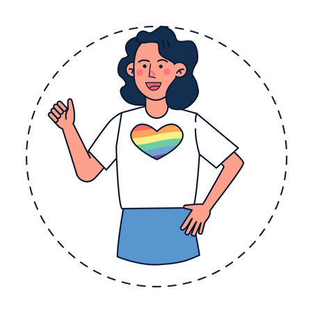 Lesbian Person  Illustration