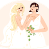 lesbian wedding illustrations free