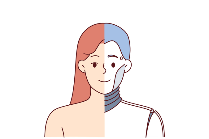 L'esprit humain est contrôlé par l'intelligence artificielle  Illustration