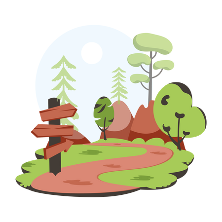 Letrero forestal  Ilustración