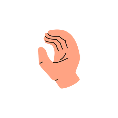 Letter O sign language  Illustration