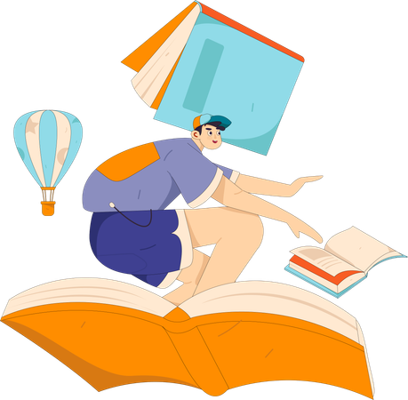 Book reader  Illustration