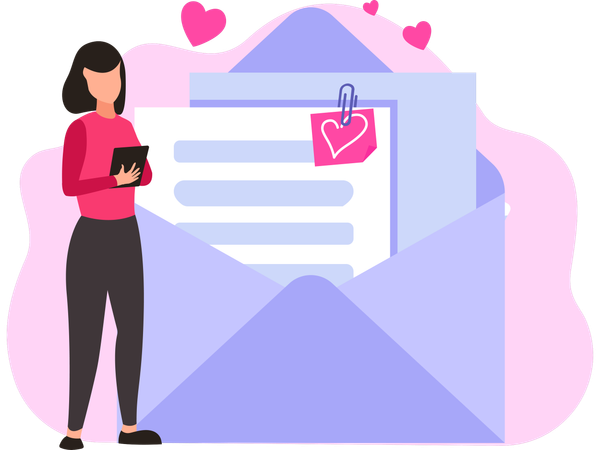 Lettre d'amour  Illustration