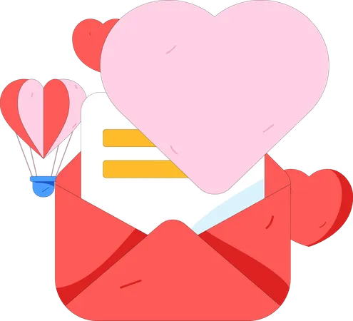 Lettre d'amour  Illustration