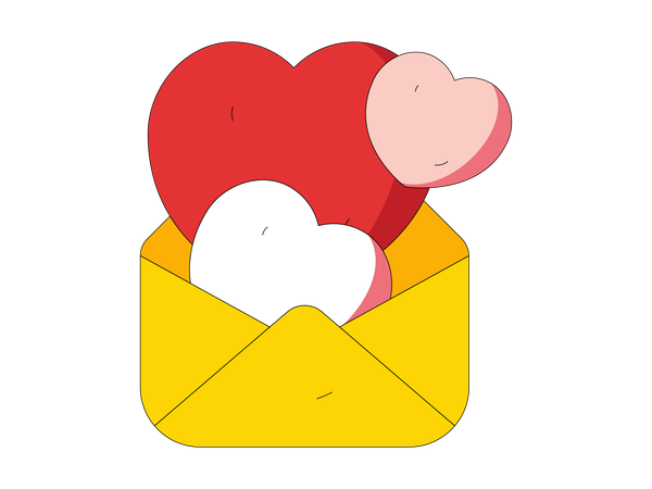 Lettre de la Saint-Valentin  Illustration