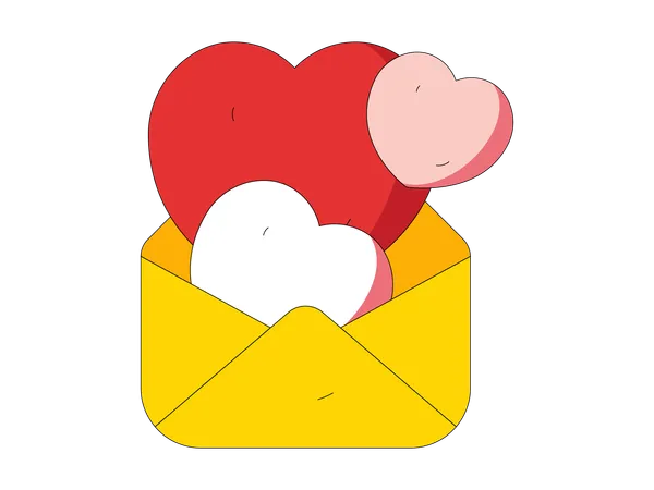 Lettre de la Saint-Valentin  Illustration