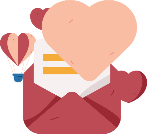 Lettre romantique  Illustration