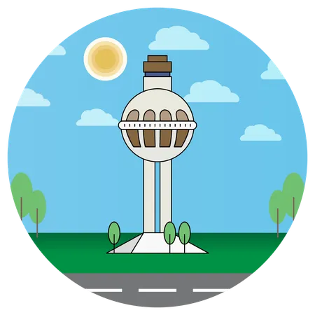 Leuchtturm Dschidda Saudi Arabien Verkehrskontrollturm  Illustration