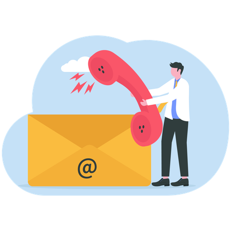 Menschen, die Mobiltelefone benutzen und E-Mails schreiben  Illustration
