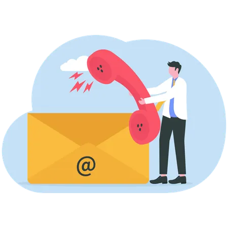 Menschen, die Mobiltelefone benutzen und E-Mails schreiben  Illustration