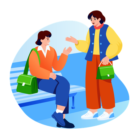 Leute, die sich unterhalten  Illustration