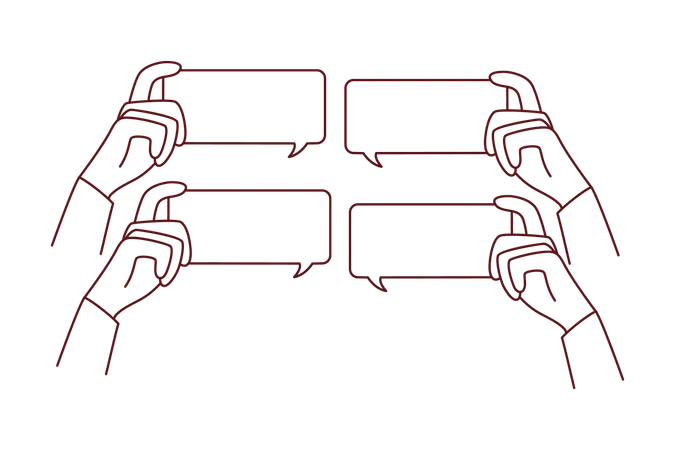 Menschen mit unterschiedlicher Meinung  Illustration