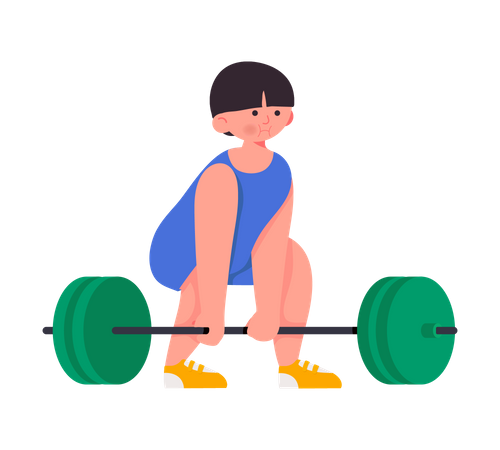 Levantador de peso masculino  Ilustração