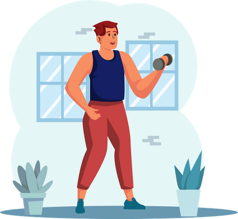 Levantador de peso profissional  Ilustração