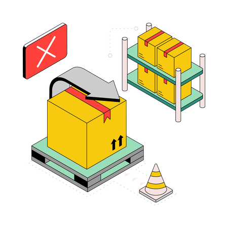 Levantamiento de paquetes  Illustration