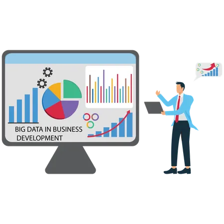 Leveraging Big Data for Business Growth  Illustration