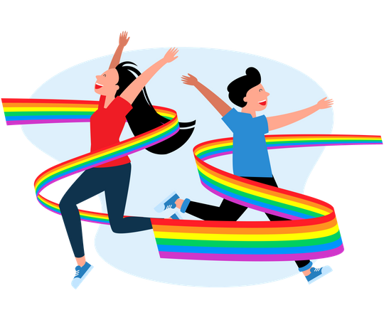 Flagge der LGBT-Gemeinschaft  Illustration
