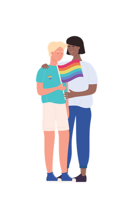 Lgbt Couple  Illustration