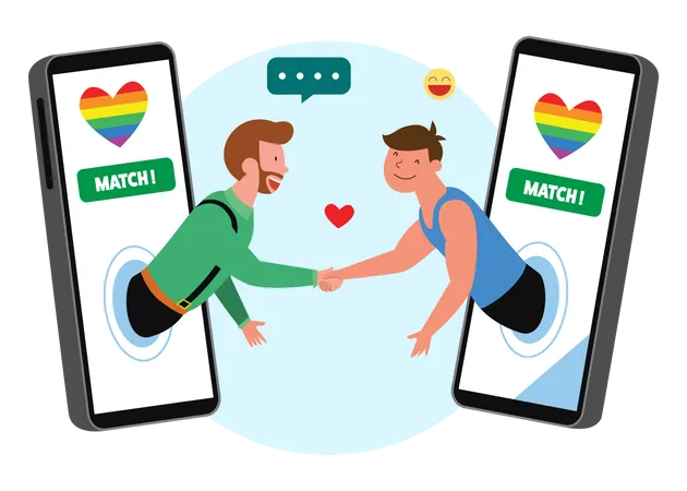 LGBT dating app  Illustration