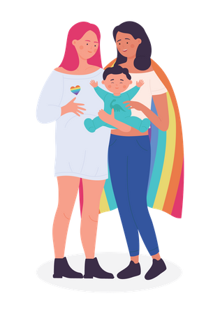 Lgbt Family  Illustration