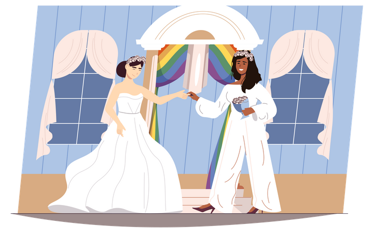 LGBT-Hochzeit  Illustration