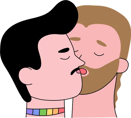 LGBT love couple Illustration