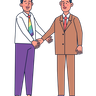 illustration for lgbt men shaking hand