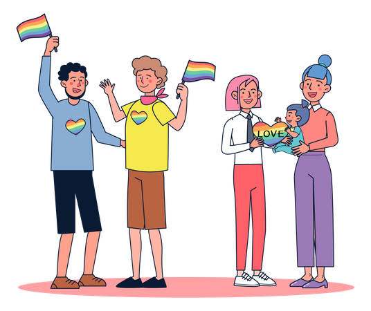 LGBT-Paar  Illustration
