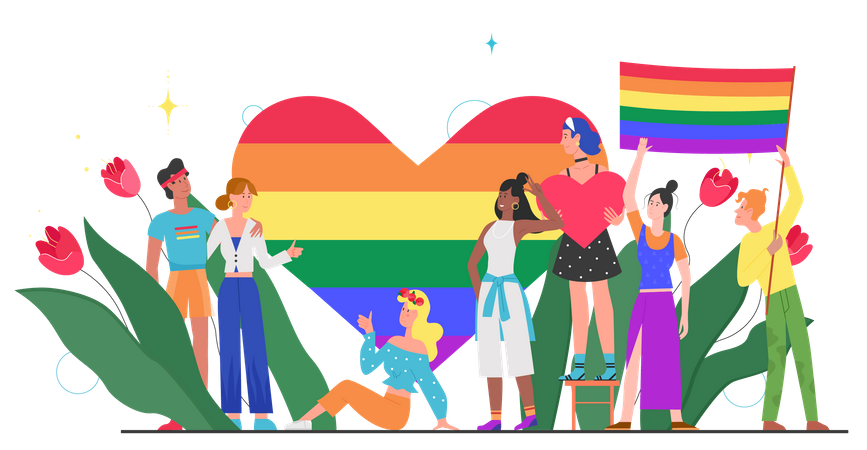 Lgbt Pride Month Celebration  Illustration