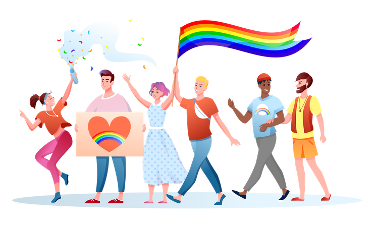 LGBT Protest  Illustration