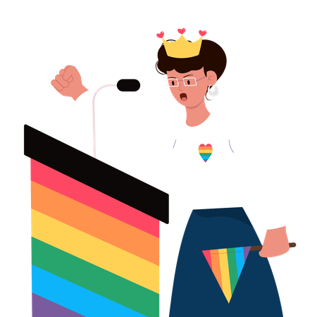 Discours LGBTQ sur scène  Illustration