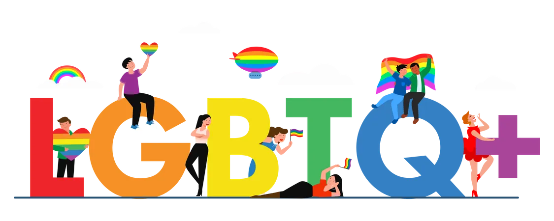 LGBTQ-Gemeinschaft  Illustration