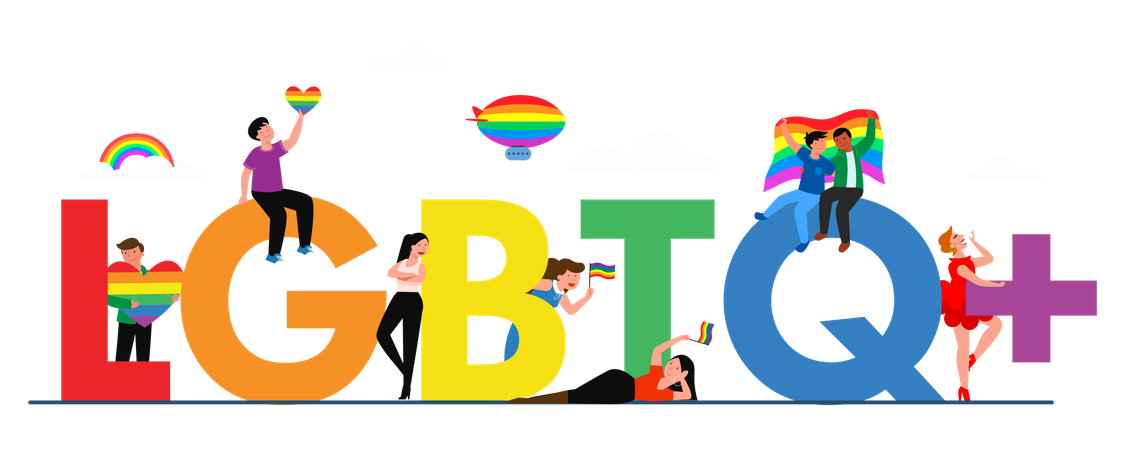 LGBTQ-Gemeinschaft  Illustration