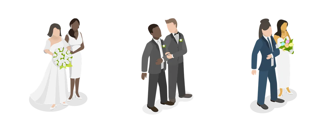 Mariage lgbtq  Illustration