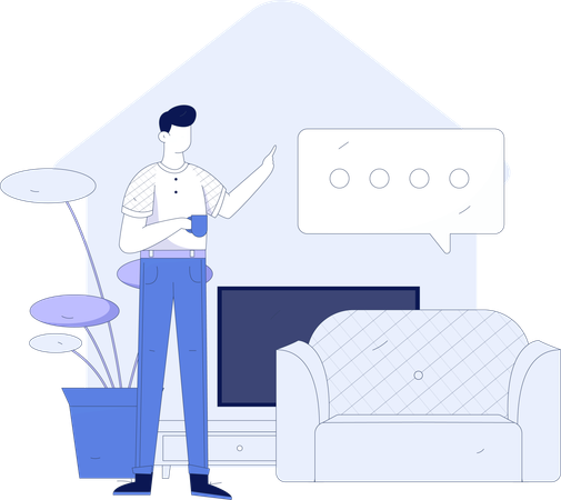 L'homme d'affaires parle  Illustration