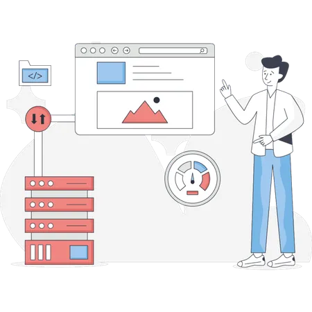 L'homme est un serveur de transfert de données  Illustration