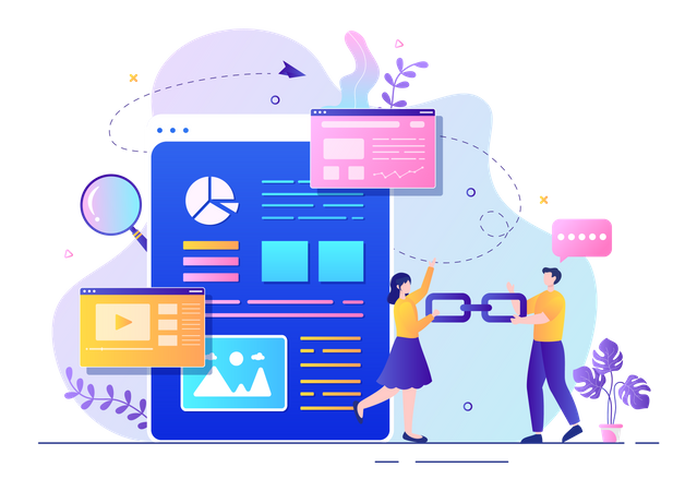 Liaison des analyses de recherche  Illustration