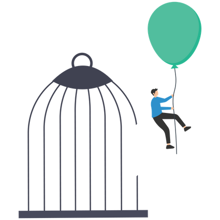 Liberté de cage  Illustration