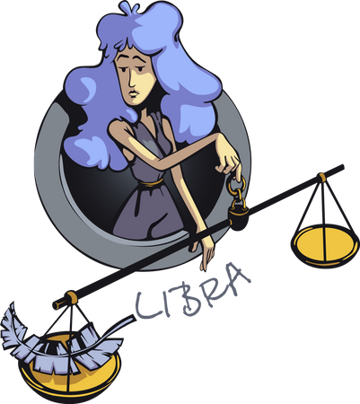 Libra zodiac sign  Illustration