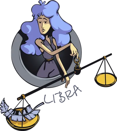 Libra zodiac sign  Illustration