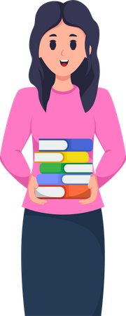 Librarian Woman  Illustration