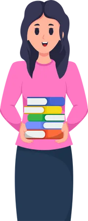 Librarian Woman  Illustration