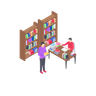 illustration library-book