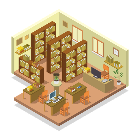 Library room  Illustration