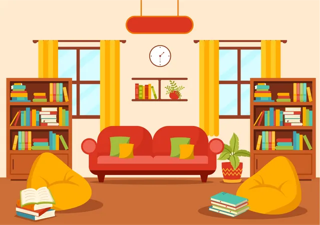 Library Vector Illustration  Illustration