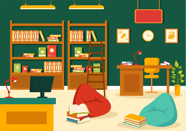 Library Vector Illustration  Illustration